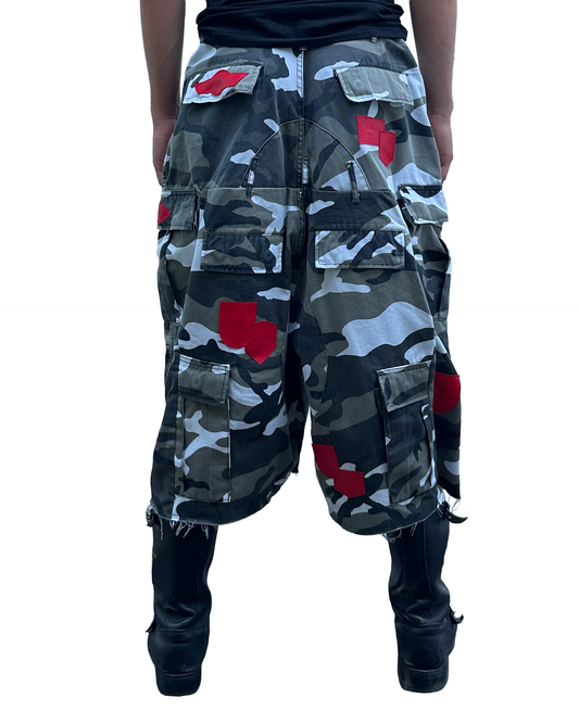 Leather Patches Double Shorts 02