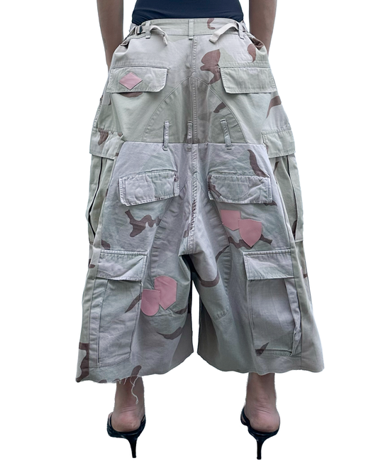 Leather Patches Double Shorts 03