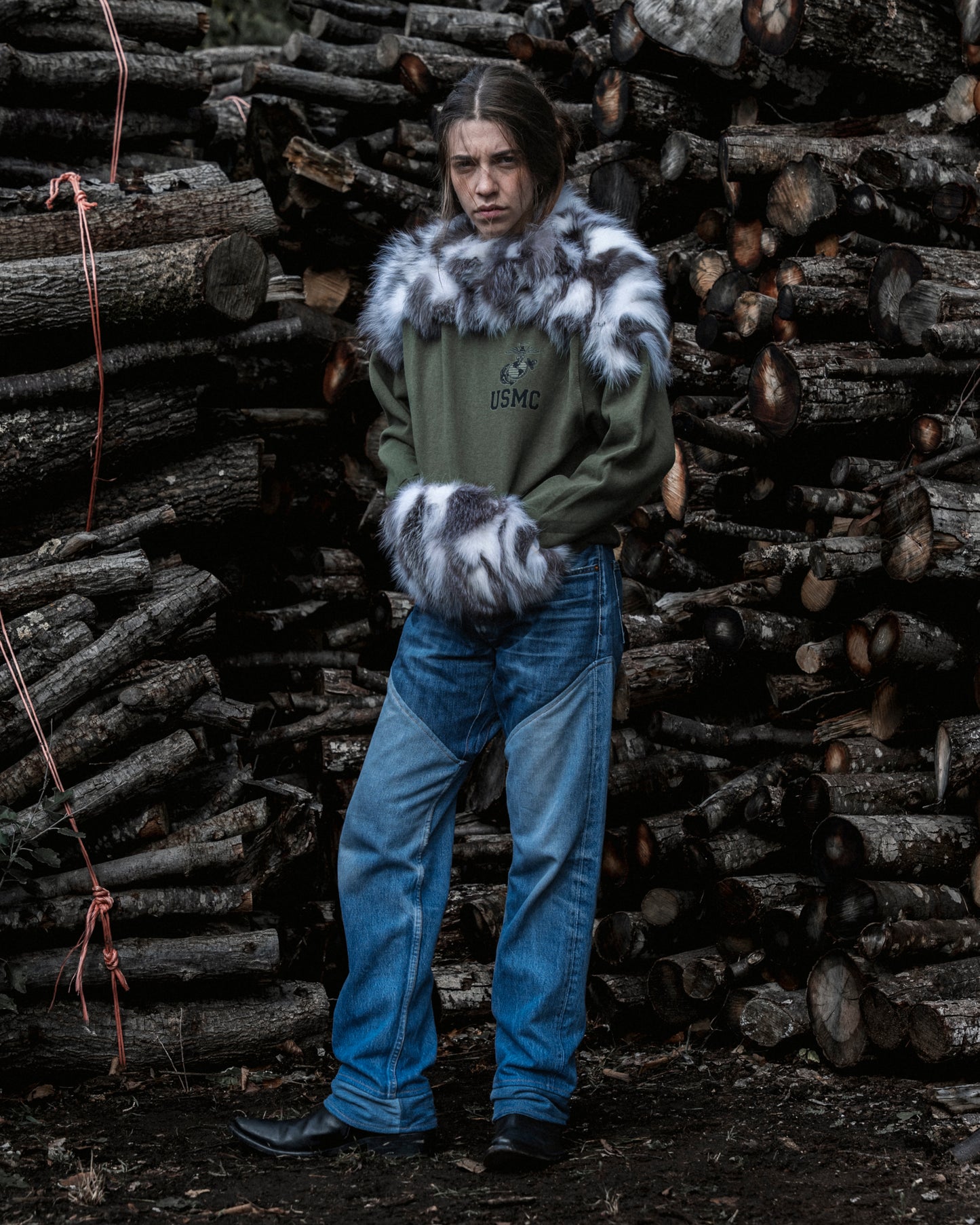 USMC Fox Fur Patch Crewneck