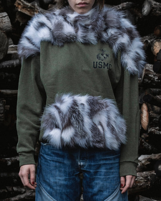 USMC Fox Fur Patch Crewneck