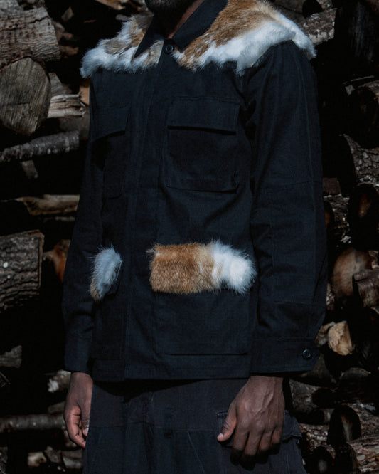 BDU Rabbit Fur Cargo Jacket