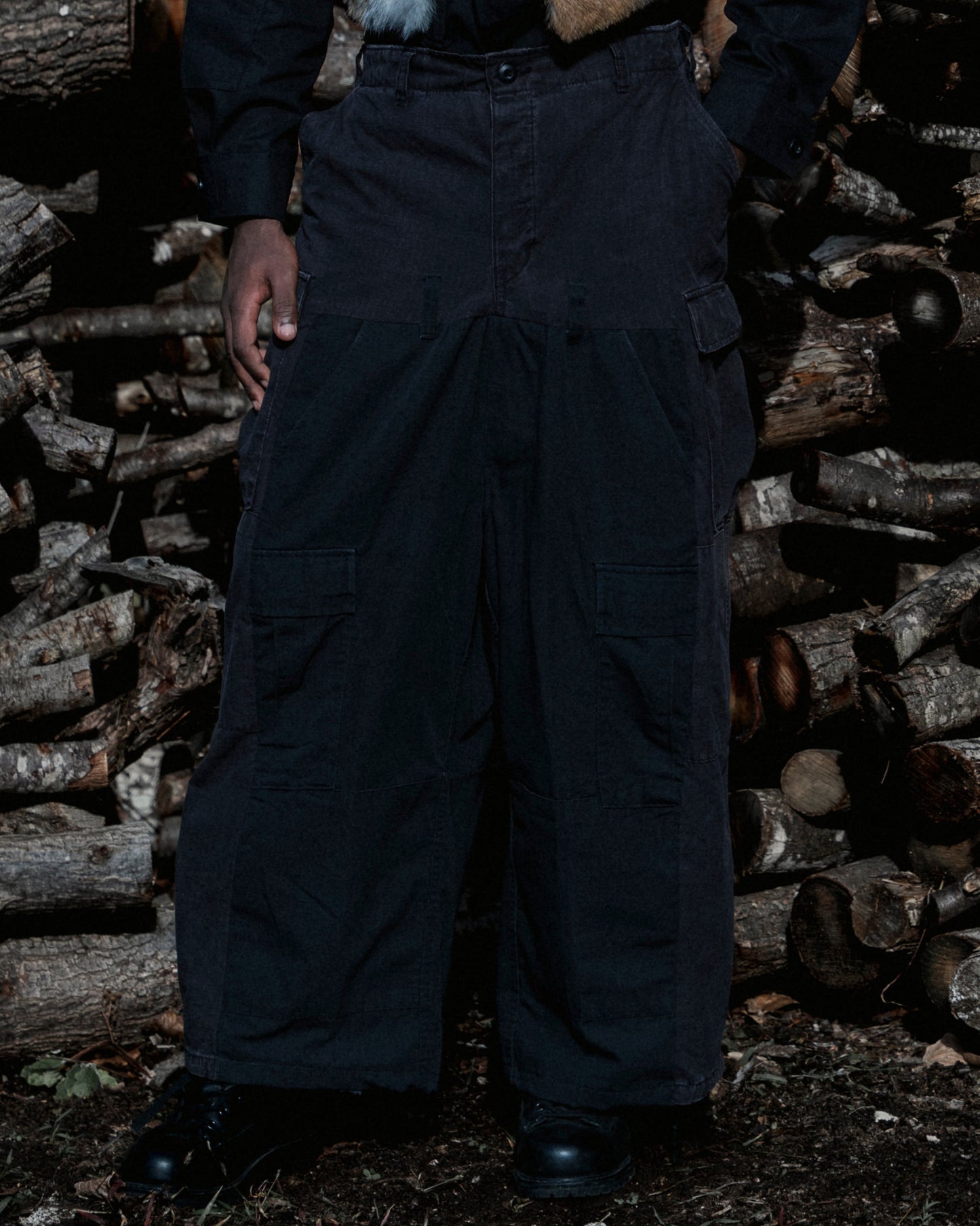 Double Black Cargo Pants