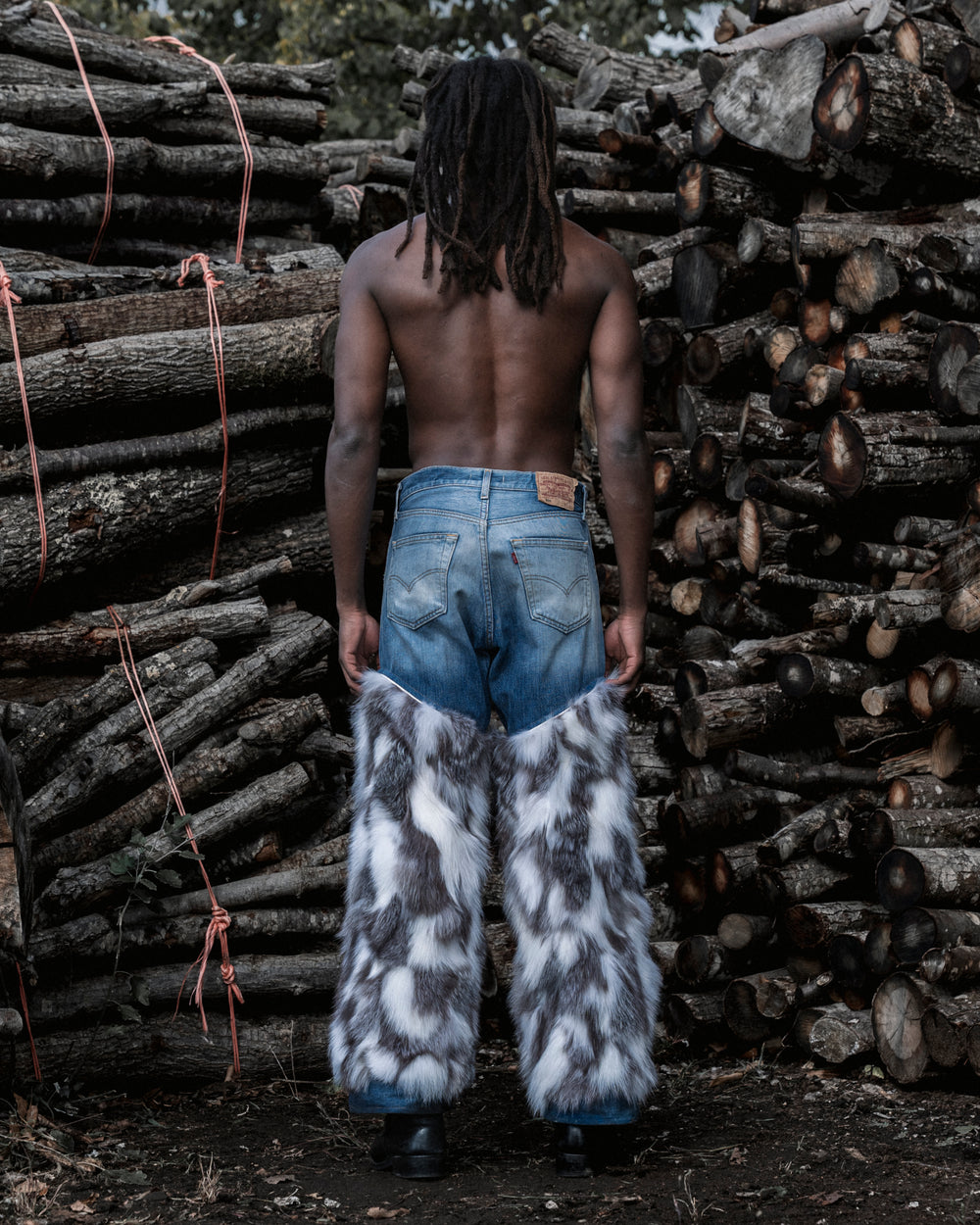 Half-cut Arctic Fox Fur Pants