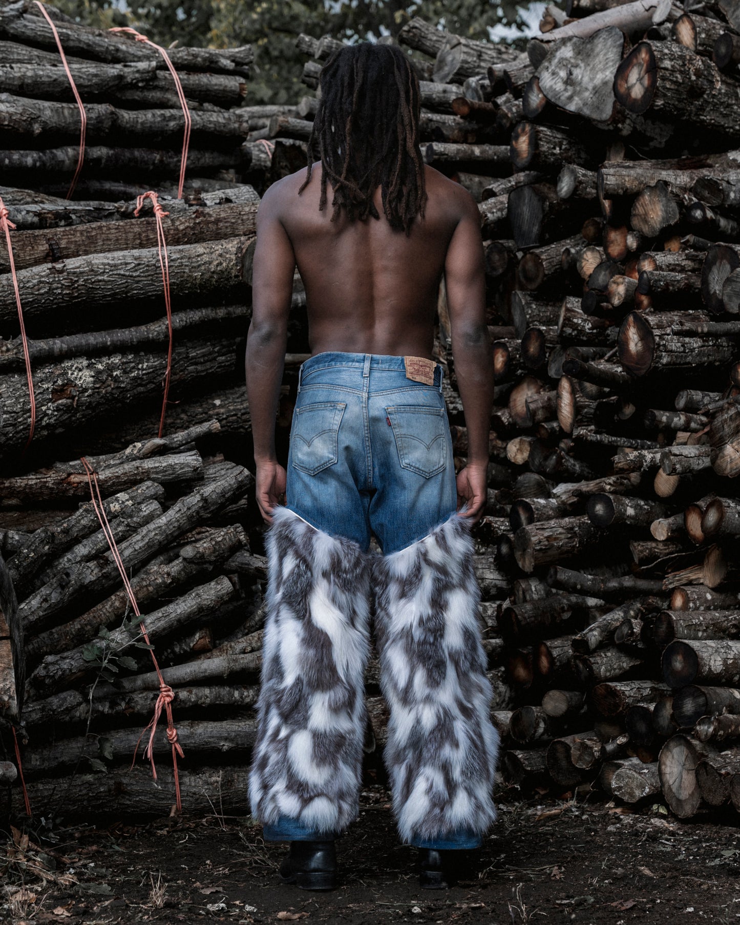 Half-cut Arctic Fox Fur Pants