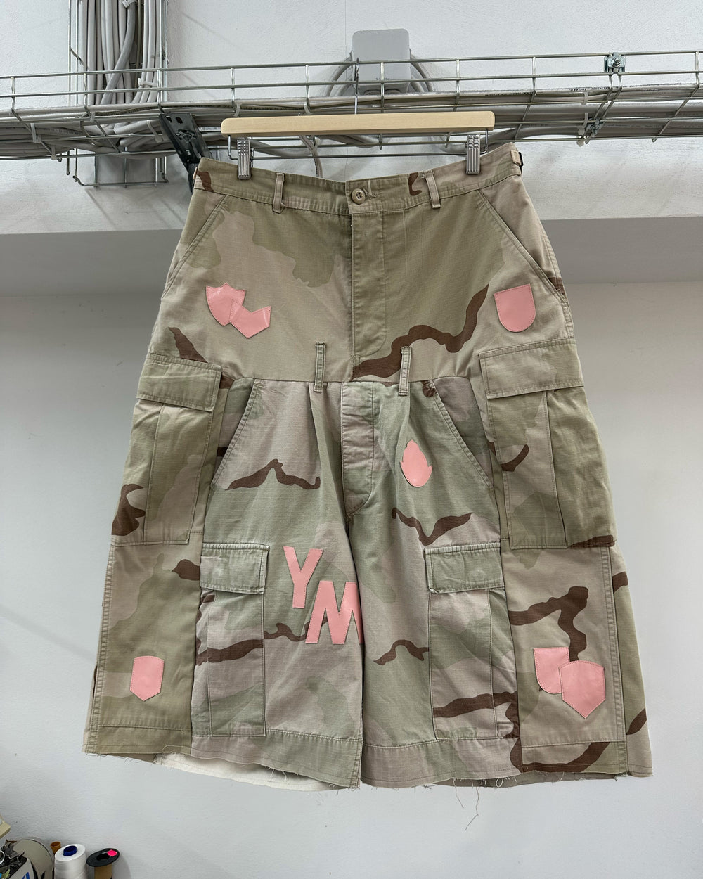 Leather Patches Double Shorts 03