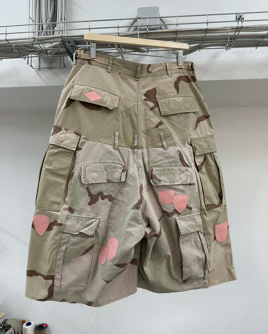 Leather Patches Double Shorts 03