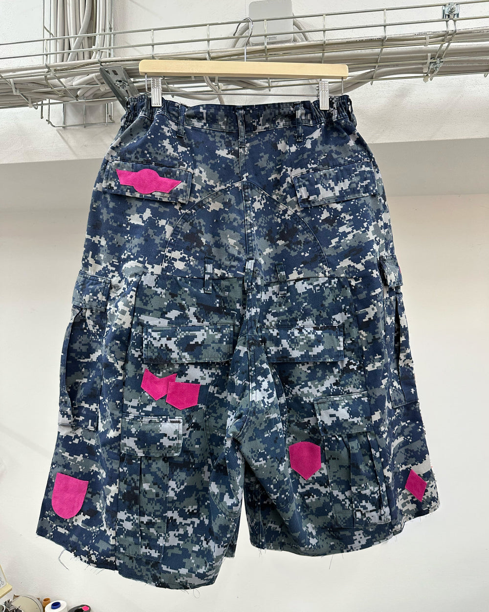 Leather Patches Double Shorts 04