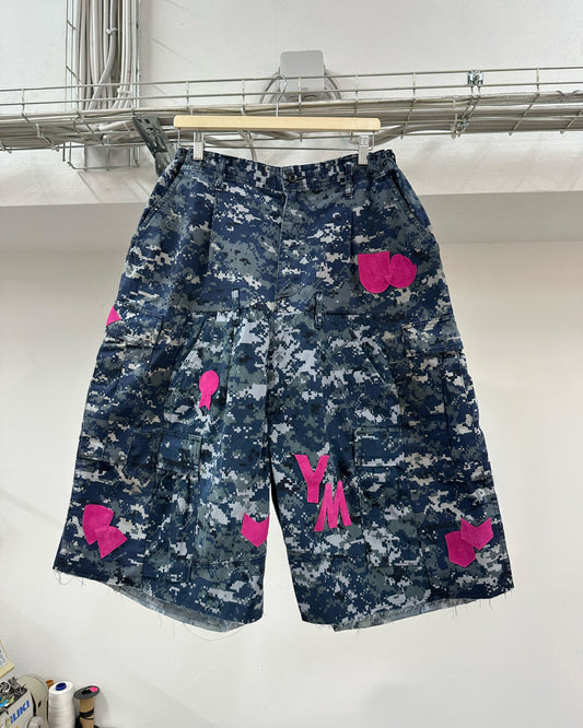 Leather Patches Double Shorts 04