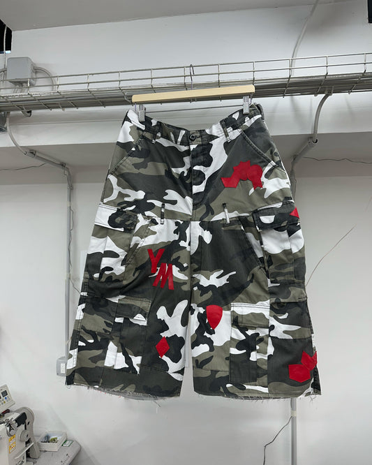Leather Patches Double Shorts 02