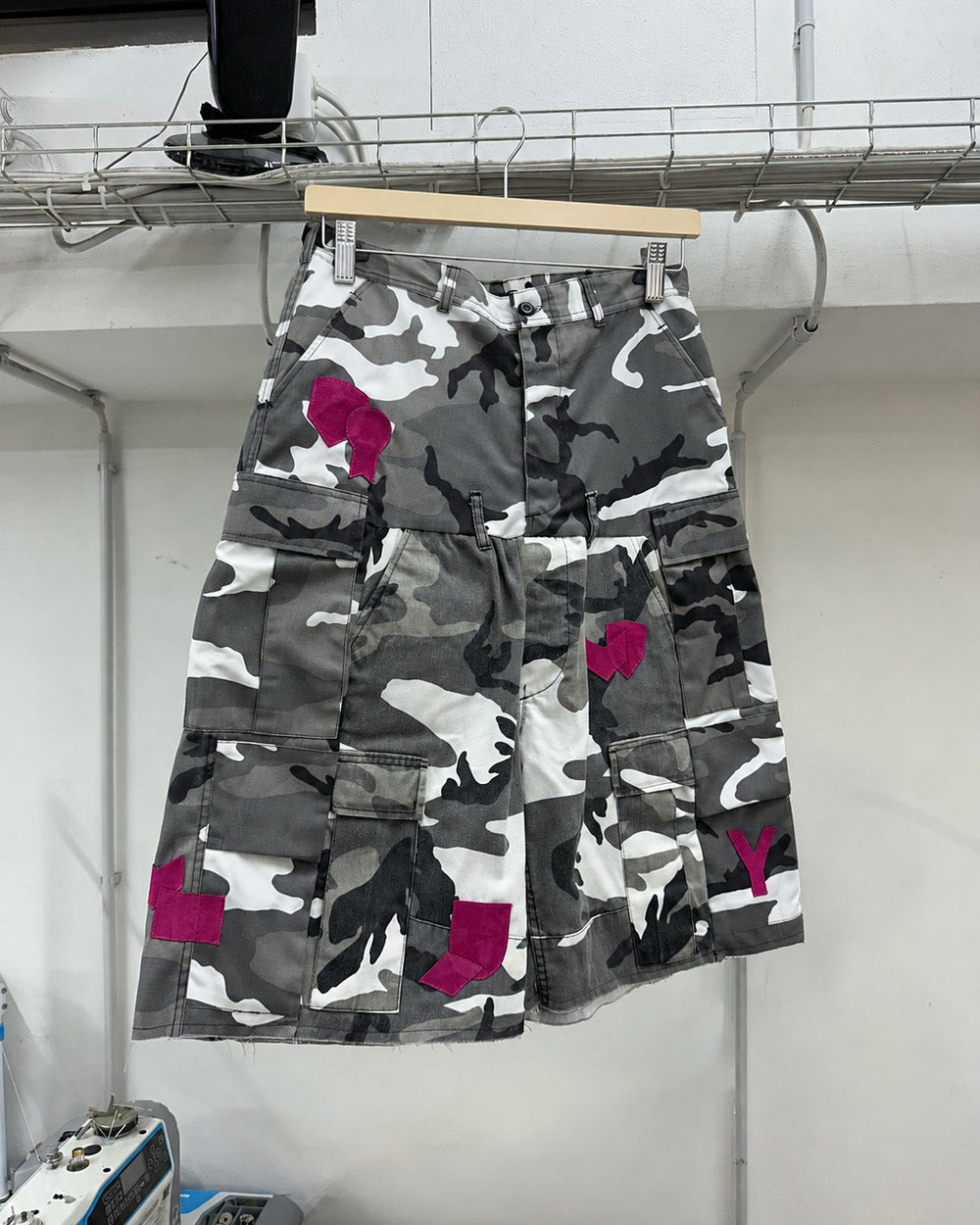 Leather Patches Double Shorts 01